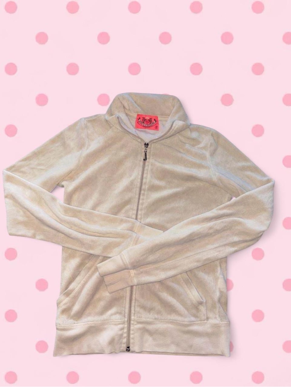 Juicy Couture Cream Full-Zip Fleece Jacket